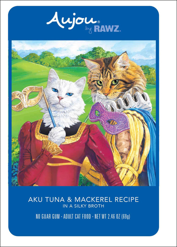 Rawz Aujou Aku Tuna And Mackerel Pouch Grain Free Wet Food For Cats