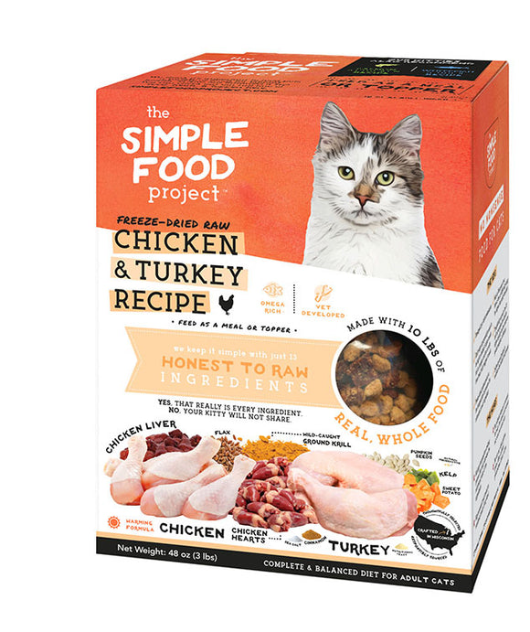 The Simple Food Project Chicken And Turkey Freeze Dried Dehydrated Food For Cats