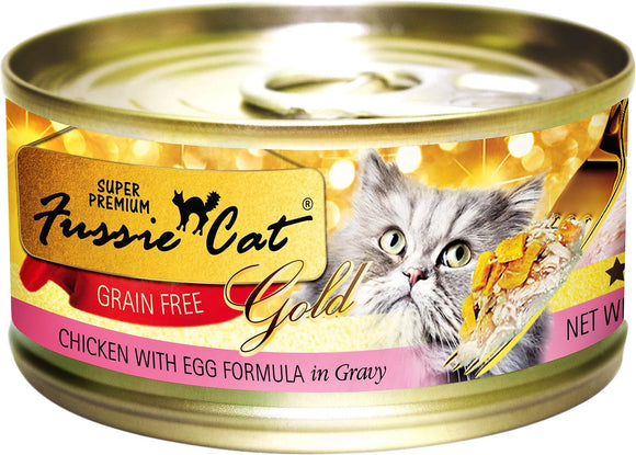 Fussie Cat Super Premium Chicken And Egg In Gravy Recipe Grain Free Wet Food For Cats