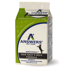 Answers Additional Fermented Goat Milk Formula Frozen Raw Food Supplement For Dogs And Cats