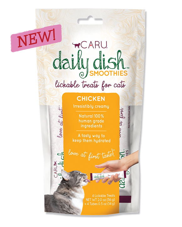 Caru Daily Dish Smoothies Lickable Chicken Treats For Cats