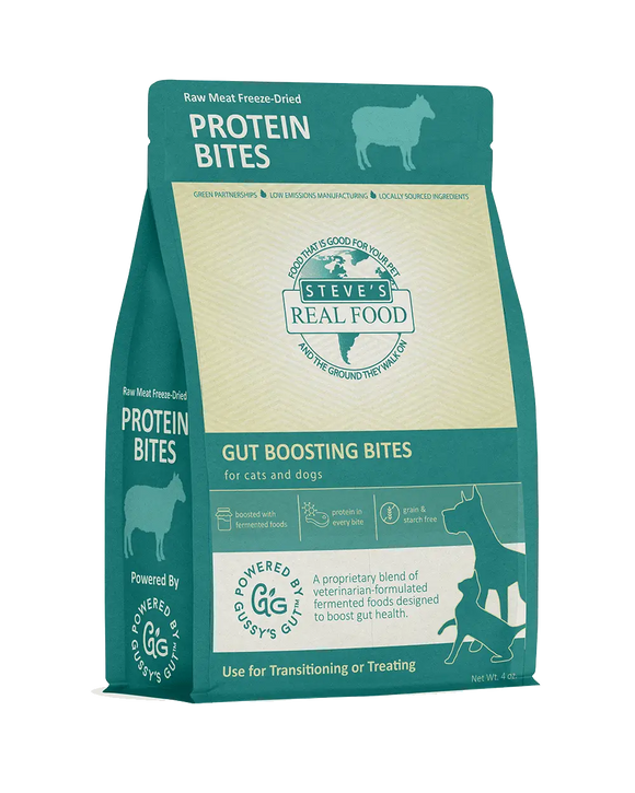 Steve's Real Food Lamb Emu Probiotic Protein Bites Freeze Dried Treats For Dogs And Cats