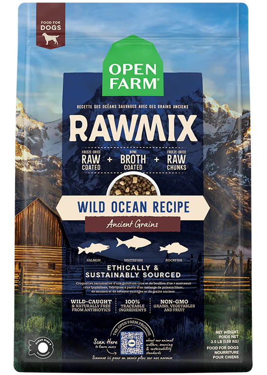 Open Farm Raw Mix Wild Ocean Ancient Grain Inclusive Dry Food For Dogs