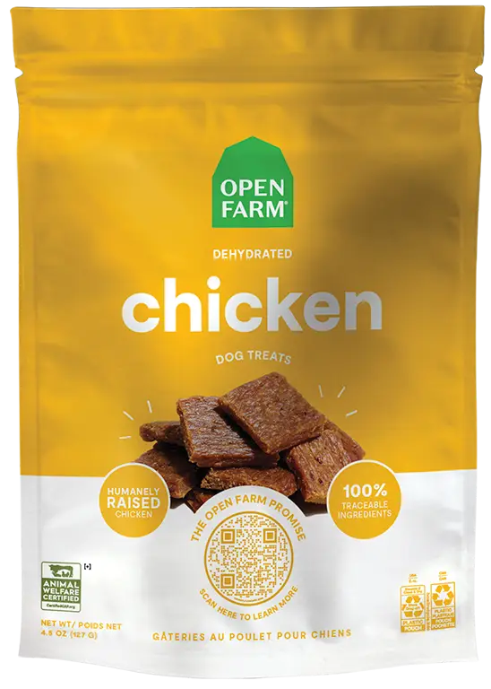 Open Farm Chicken Grain Free Dehydrated Freeze Dried Treats For Dogs