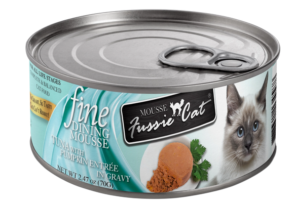 Fussie Cat Fine Dining Mousse Tuna And Pumpkin Entree In Gravy Grain Free Wet Food For Cats