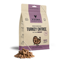 Vital Essentials Turkey Entree Mini Nibs Freeze Dried Raw Food For Cat