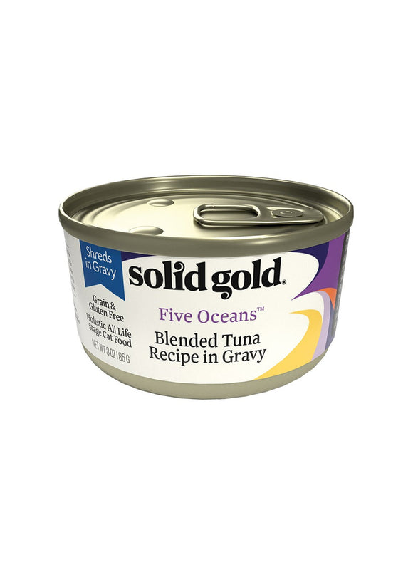 Solid Gold Five Ocean Blended Tuna Recipe in Gravy Grain Free Wet Cat Food