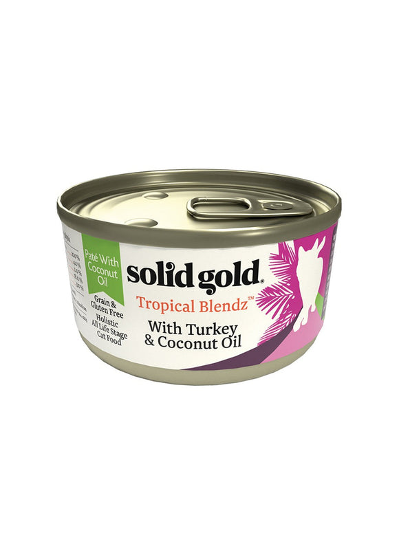 Solid Gold Tropical Blendz Coconut Oil Pate Grain Free Turkey Cat