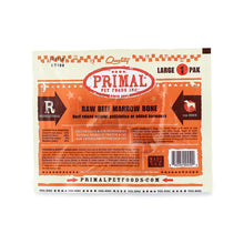 Primal Beef Marrow Grain Free Frozen Raw Bone Treat