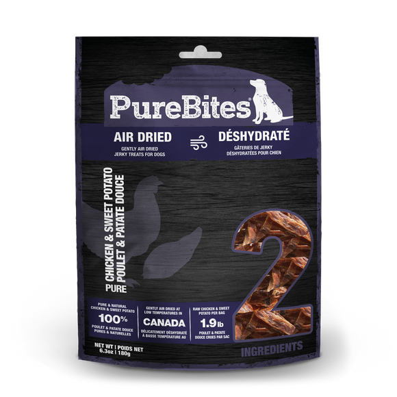PureBites Chicken & Sweet Potato Grain Free Air Dried Jerky Dog Treats