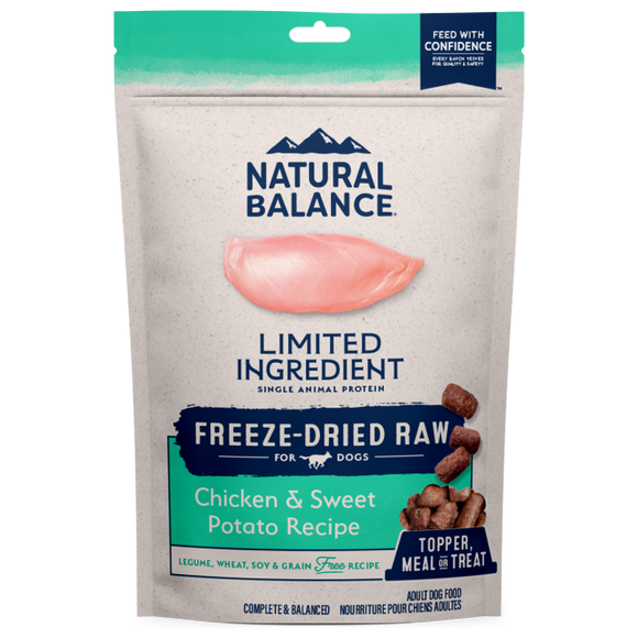Natural Balance Limited Ingredient Diet Chicken & Sweet Potato Freeze Dried Dog Food