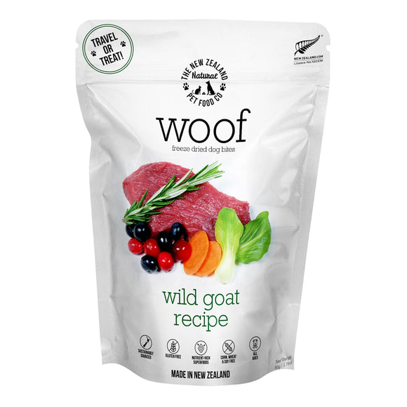 New Zealand Natural Woof Wild Goat Grain-Free Freeze Dried Dog Food
