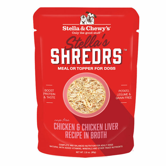 Stella & Chewy's Shredrs Chicken & Liver in Broth Dog Wet Food