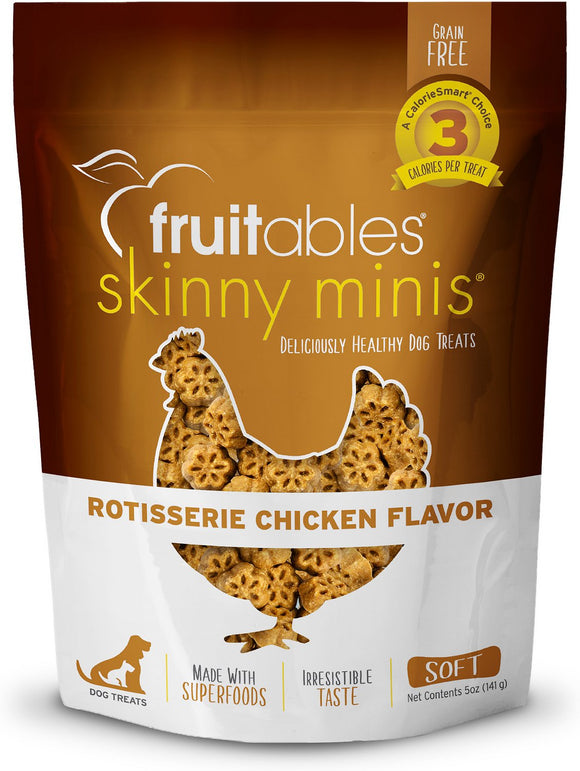 Fruitables Skinny Minis Rotisserie Chicken Flavor Grain Free Soft & Chewy Dog Treat