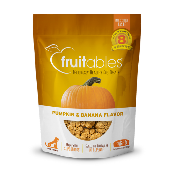 Fruitables Pumpkin & Banana Flavor Grain Inclusive Crunchy Dog Treats