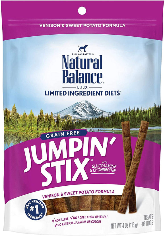 Natural Balance Limited Ingredient Diets Jumpin’ Stix Venison & Sweet Potato Formula Dog Treats