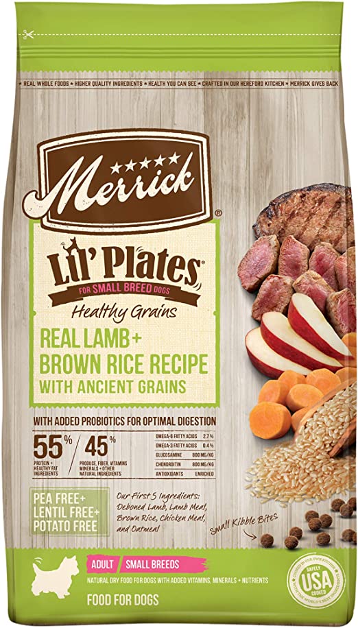 Merrick Lil Plate Small Breeds Lamb And Brown Rice Pea Free Dry Dog Food