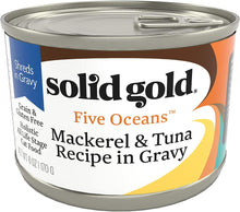 Solid Gold Five Oceans Mackerel & Tuna Recipe in Gravy Grain Free Wet Cat Food