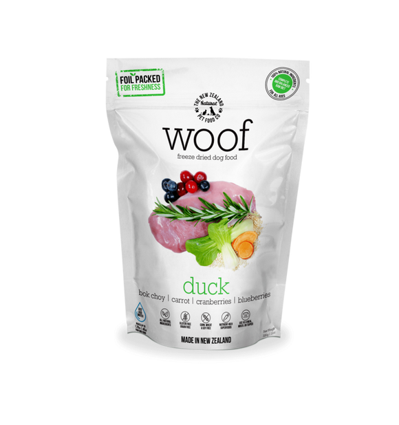 New Zealand Natural Woof Duck Recipe Grain-Free Freeze Dried Dog Food