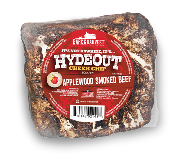 Superior Farms Bark & Harvest Hydeout Cheek Chip Applewood Smoked Beef Flavor Grain Free Dog Chew Treat