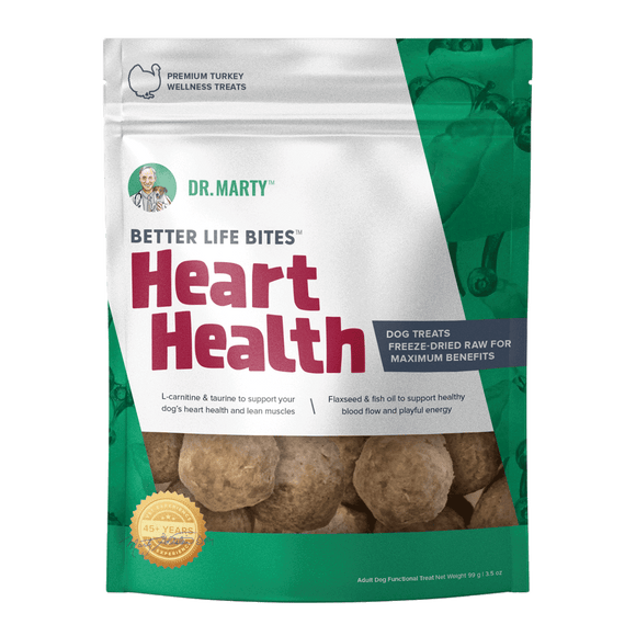 Dr. Marty Better Life Bites Heart Health Freeze Dried Raw Treats For Dogs