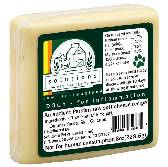 Solutions Pet Products DOGh Cheese For Inflammation Frozen Food For Dogs