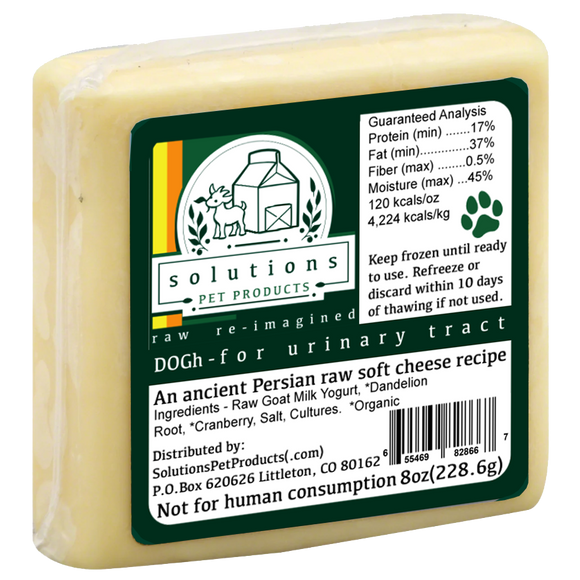 Solutions Pet Products DOGh Cheese For Urinary Tract Frozen Food For Dogs