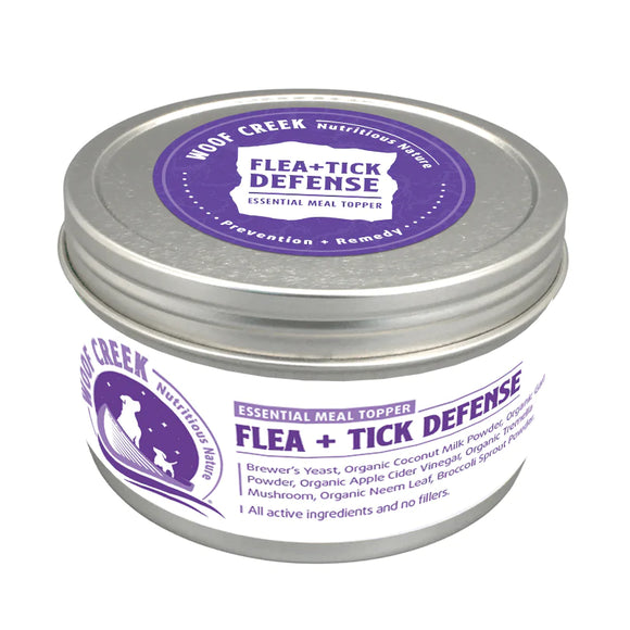 Woof Creek Wellness Flea Tick Defense Essential All Natural Health Supplement Meal Topper For Dogs