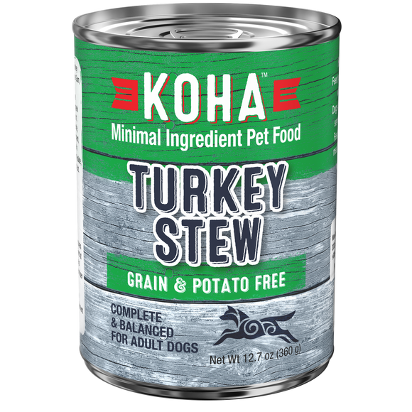 Koha Minimal Ingredient Turkey Stew Grain Free Wet Dog Food