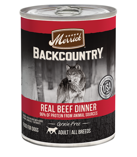 Merrick Backcountry 96% Beef Grain Free Wet Dog Food