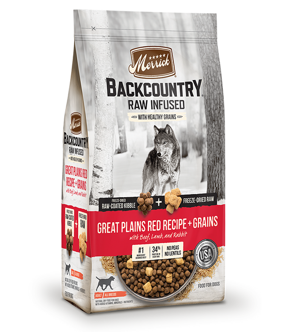 Merrick Backcountry Great  Plains Red Recipe Beef, Lamb And Rabbit with Grain Dry Dog Food