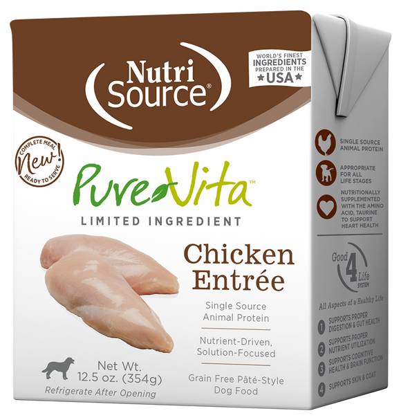 NutriSource PureVita Chicken Entree Grain Free Wet Dog Food