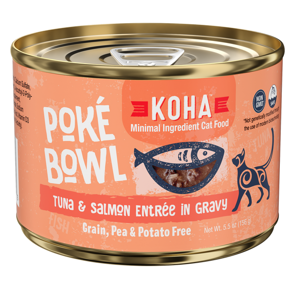 Koha Poke Bowl Tuna & Salmon Entree In Gravy Grain Free Wet Cat Food