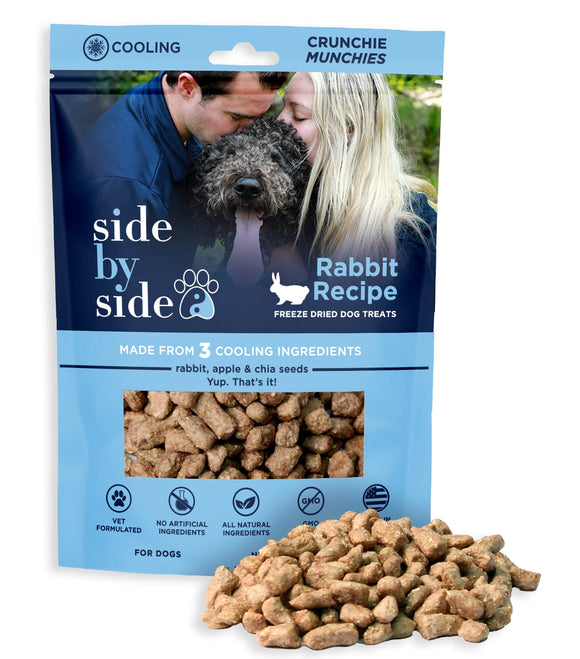Side By Side Cooling Rabbit Munchies Freeze-Dried Treats For Dog