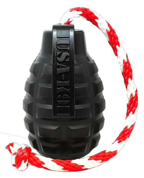 Sodapup Usa K9 Magnum Grenade Toy Durable Rubber Chew & Treat Dispenser For Dog