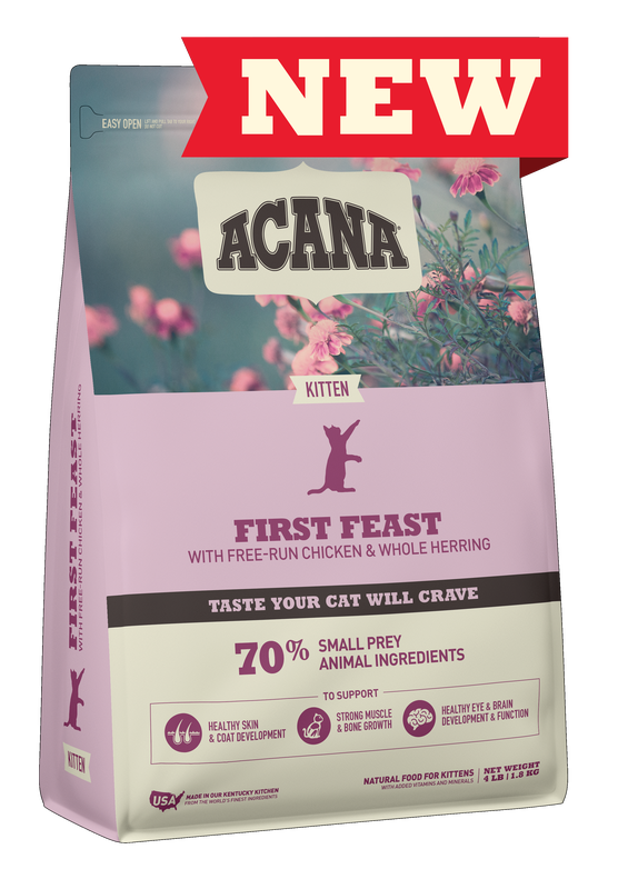 Bag of Acana Kitten First Feast Chicken & Herring Grain Inclusive Dry Cat Food