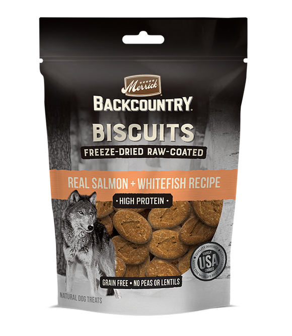 Merrick Backcountry Salmon And Whitefish High Protein Freeze Dried Dog Biscuit