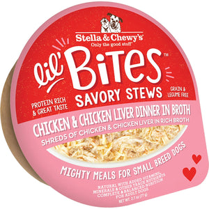 Stella & Chewy's Lil Bites Stew Chicken & Liver in Broth Dog Wet Food