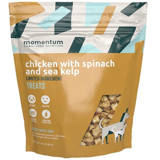 Momentum Chicken Spinach & Sea Kelp Freeze-Dried Raw Treat For Dog & Cat