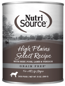 Nutrisource High Plains Select With Beef Pork Lamb And Venison Protein Grain Free Wet Food For Dogs