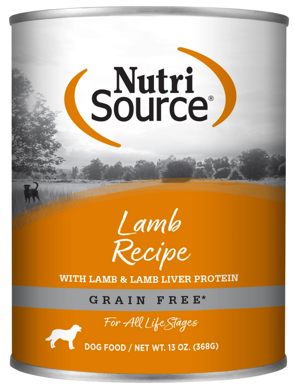 Nutrisource Lamb Formula Grain Free Wet Food For Dogs