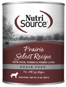 Nutrisource Prairie Select With Duck Turkey And Turkey Liver Protein Grain Free Wet Food For Dogs