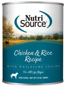 Nutrisource Chicken And Brown Rice Formula Grain Inclusive Wet Food For Dogs