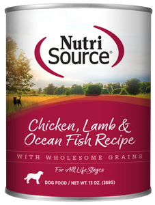 Nutrisource Chicken Lamb And Ocean Fish Grain Inclusive Wet Food For Dogs