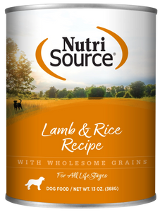 Nutrisource Lamb And Brown Rice Formula Grain Inclusive Wet Food For Dogs