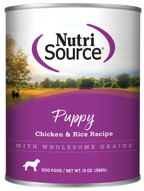 Nutrisource Puppy Chicken And Brown Rice Formula Grain Inclusive Wet Food For Dogs