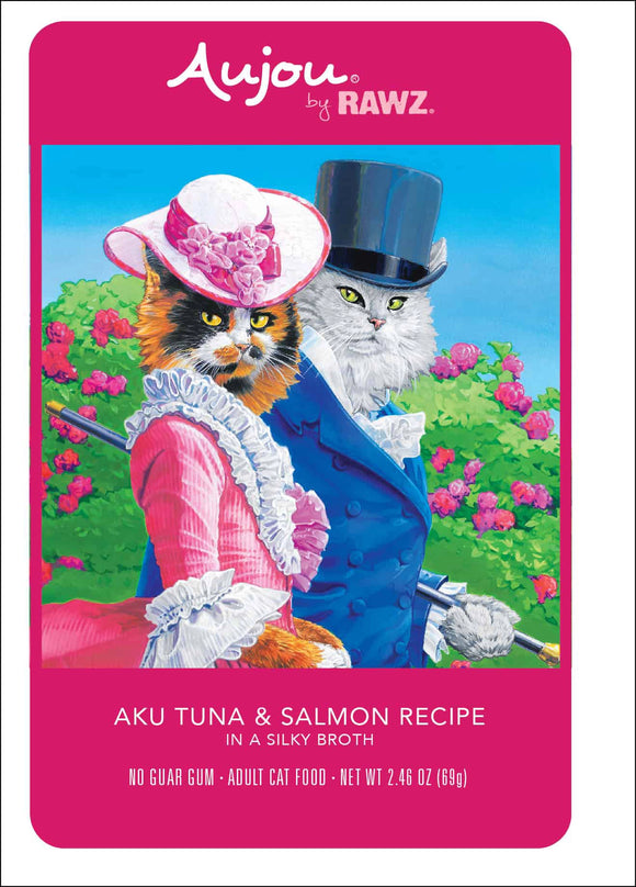 Rawz Aujou Aku Tuna And Salmon Pouch Grain Free Wet Food For Cats