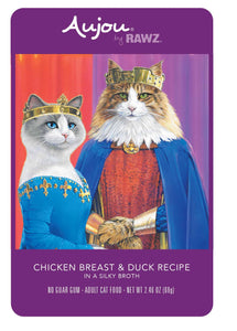 Aujou Chicken Breast And Duck Pouch Grain Free Wet Food For Cats