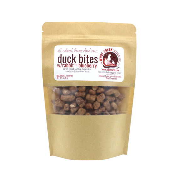 Woof Creek Wellness Duck With Rabbit And Blueberries All Natural Freeze Dried Raw Treats For Dogs And Cats