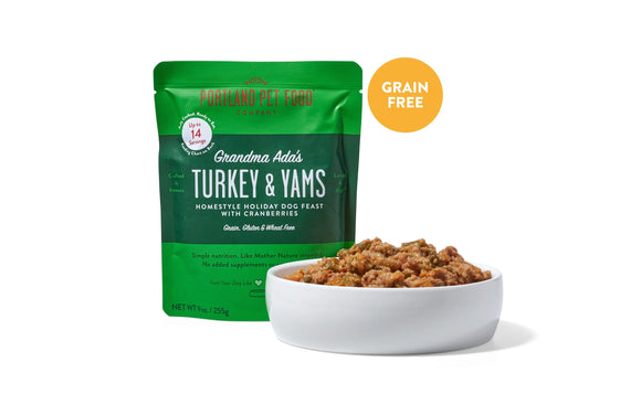 Portland Pet Food Company Grandma Adas Turkey Yams Homestyle Holiday Feast Wet Food For Dogs
